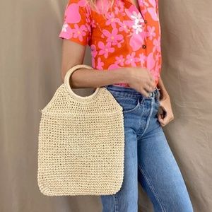 Vintage Wicker Woven Basket Purse